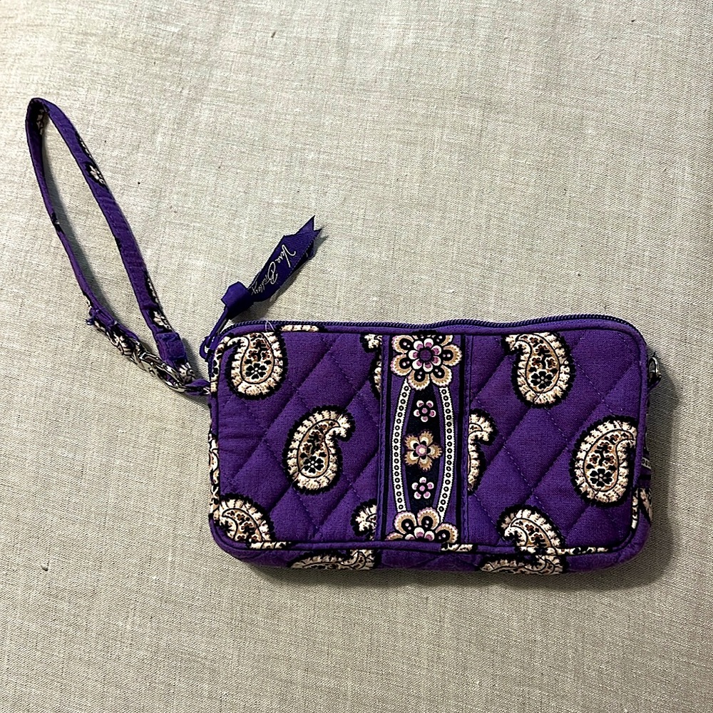 Vera Bradley Simply Violet Quilted Wristlet